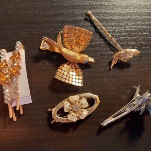 Random selection of 5 vintage hair pins